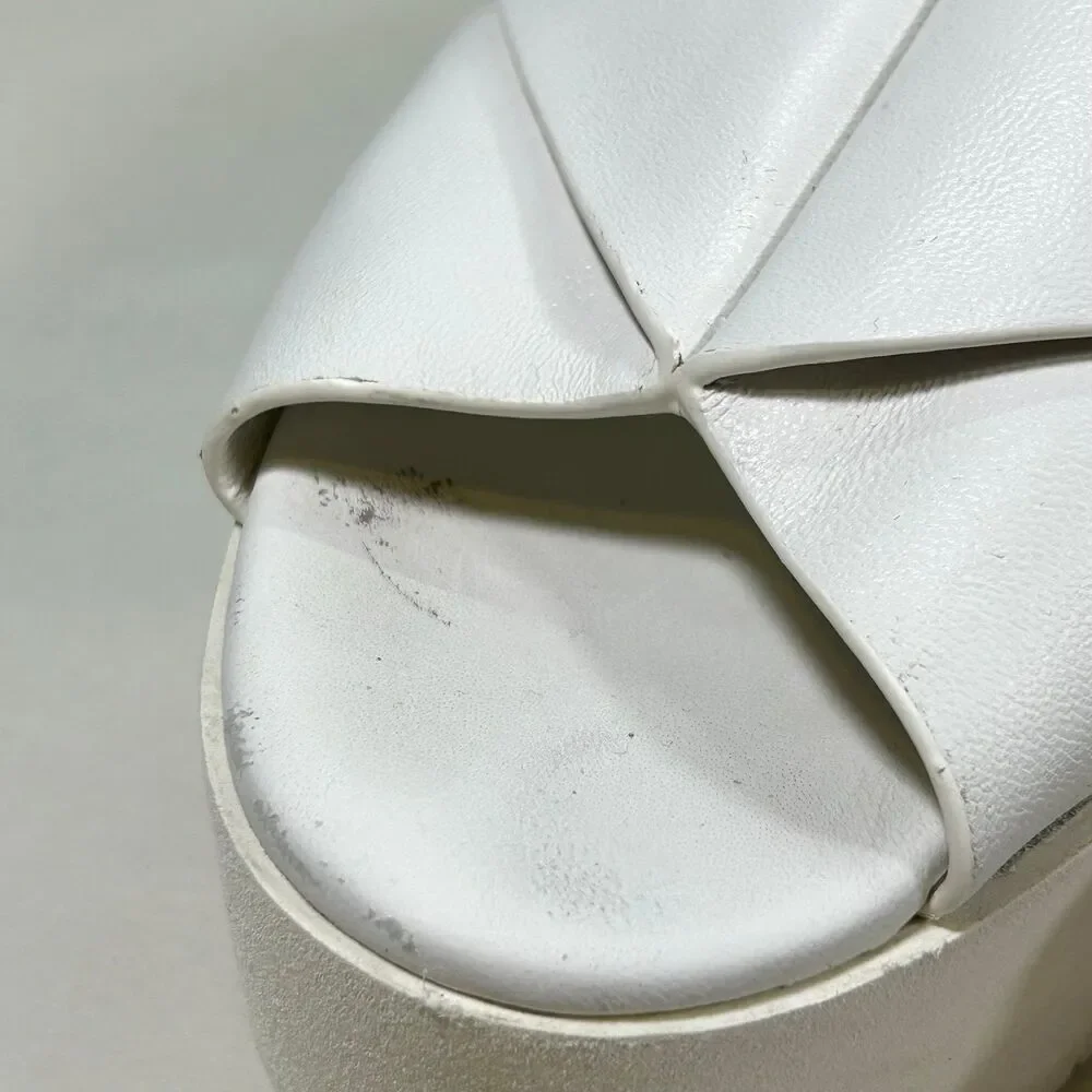 Vince‎ Platform Sling Back Sandals Womens 7 White